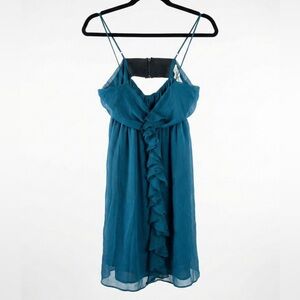 NWT•Steve Madden Teal Ruffle Babydoll Tunic Dress | Size M | Spaghetti Strap